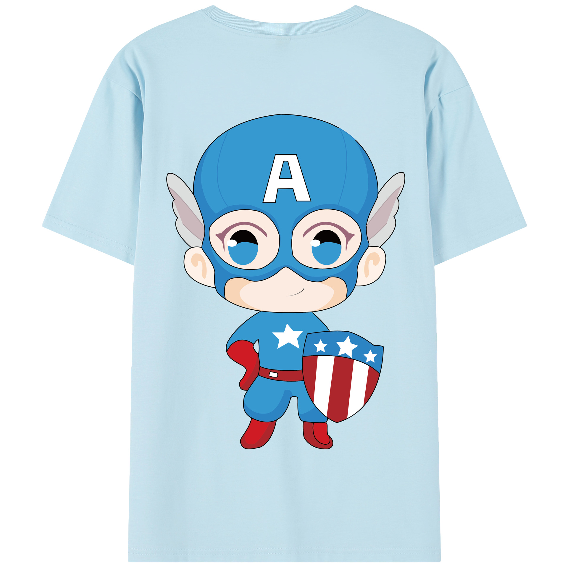 （画像用） アベンジャーズ The Avengers 綿100％半袖Tシャツ（背面プリント）